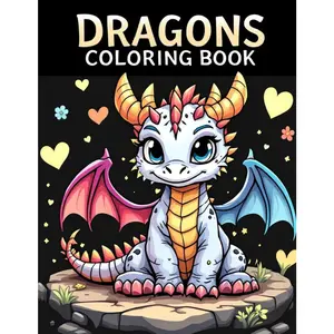 Dragons Coloring Book: A Magical Coloring Adventure with 30 Baby Dragons for all Ages 8.5 x 11 inches 60 pages (Coloring Books)