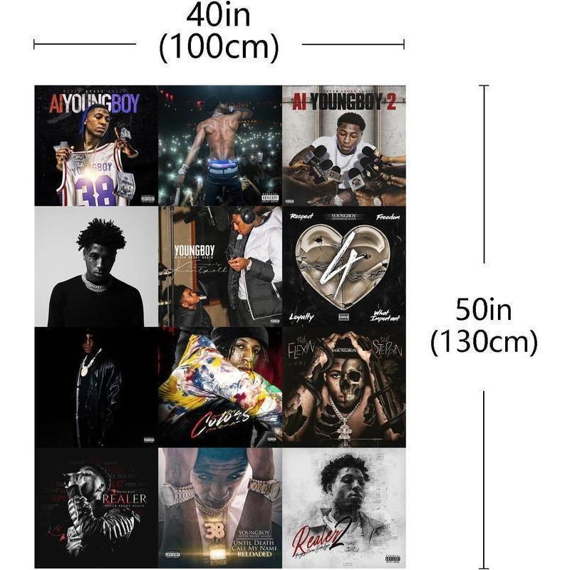 Young-boi Blanket Album Cover for Fans Warm Cozy Flannel Blankets Throw Merch Soft Roman Blanket for Home Decor Bed Sofa Living Room blankets Ultra Soft  Flannel Blanket - Couch Throw for Winter Warmth