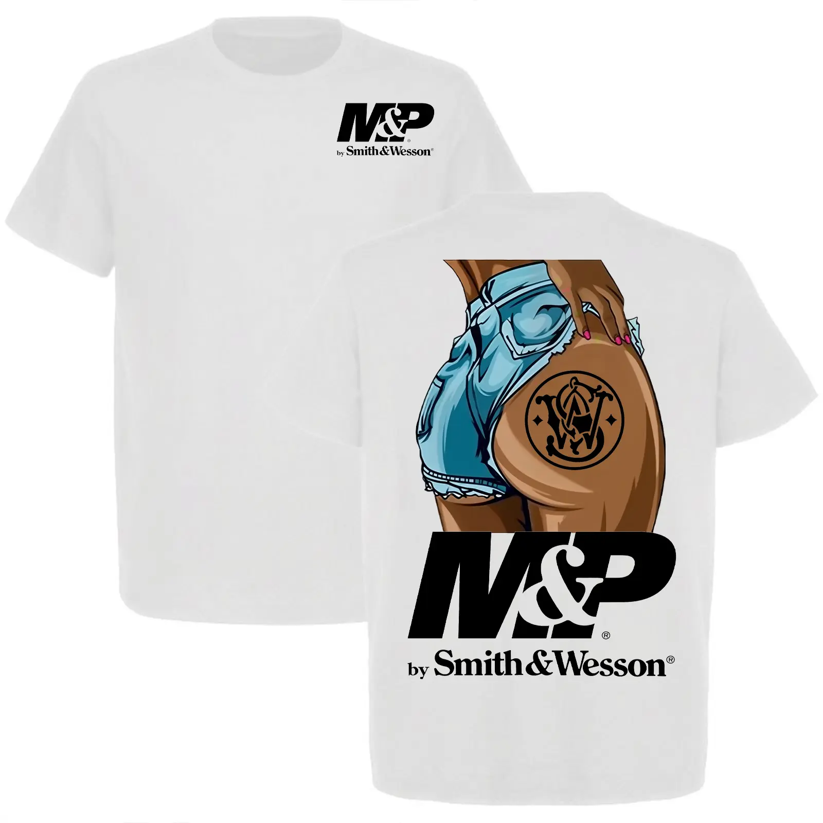 Smith & Wesson M&P Graphic T-Shirt, M&P Outfit Logo Tee, Tactical Range Shirt, Firearms Enthusiast Graphic Tee, Gift for Men