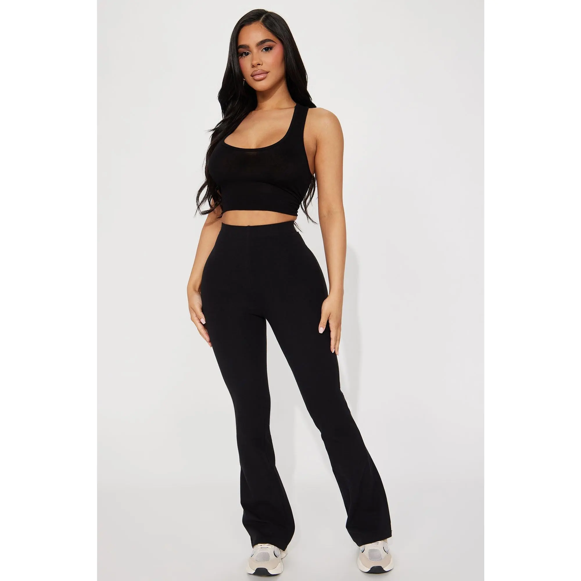 Petite Adriana Flare Pant - Black