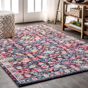 JONATHAN Y Modern Persian Boho Floral Indoor Area Rug; for Living Room, Kitchen, Bedroom, Dining Room, Office