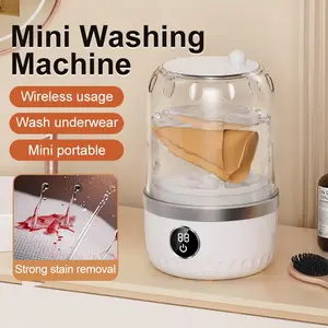 Small washing machine, touch screen display, three-speed adjustment function, top-opening lid design to prevent water leakage, convenient for personal hygiene care, suitable for kitchen towel cleaning