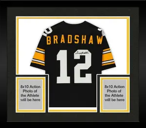 Framed Terry Bradshaw Pittsburgh Steelers Autographed Black Mitchell & Ness Authentic Jersey - Fanatics Authentic Certified
