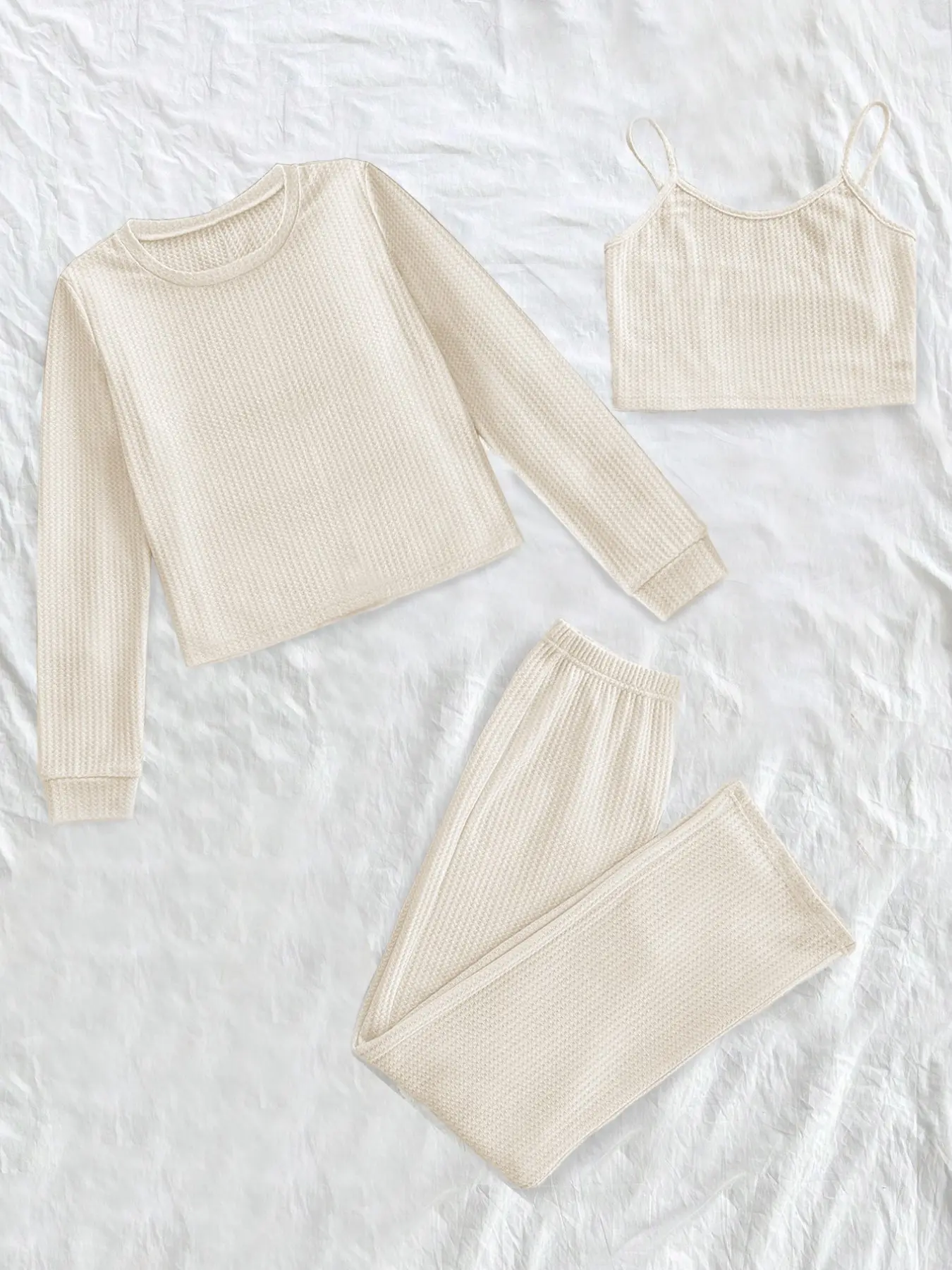 Fashion Elegant Basic Three-Piece Set, Essential Wardrobe Essentials, Casual Fitted Style, All Seasons Wear, Plain Pattern