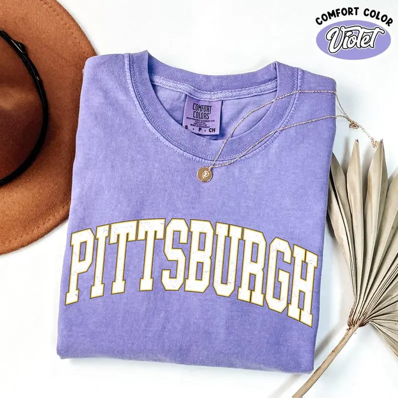 Comfort Colors Pittsburgh T- Shirt, Vintage Retro Pittsburgh Tee, Game Day Tee, Pittsburgh Gift, Unisex Tee