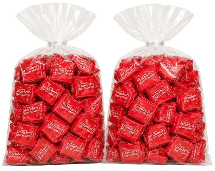Strawberry Shortcake Taffy Candy Chews - Sweet Original Flavor, 52-Count Individually Wrapped Chewy Snack Bag