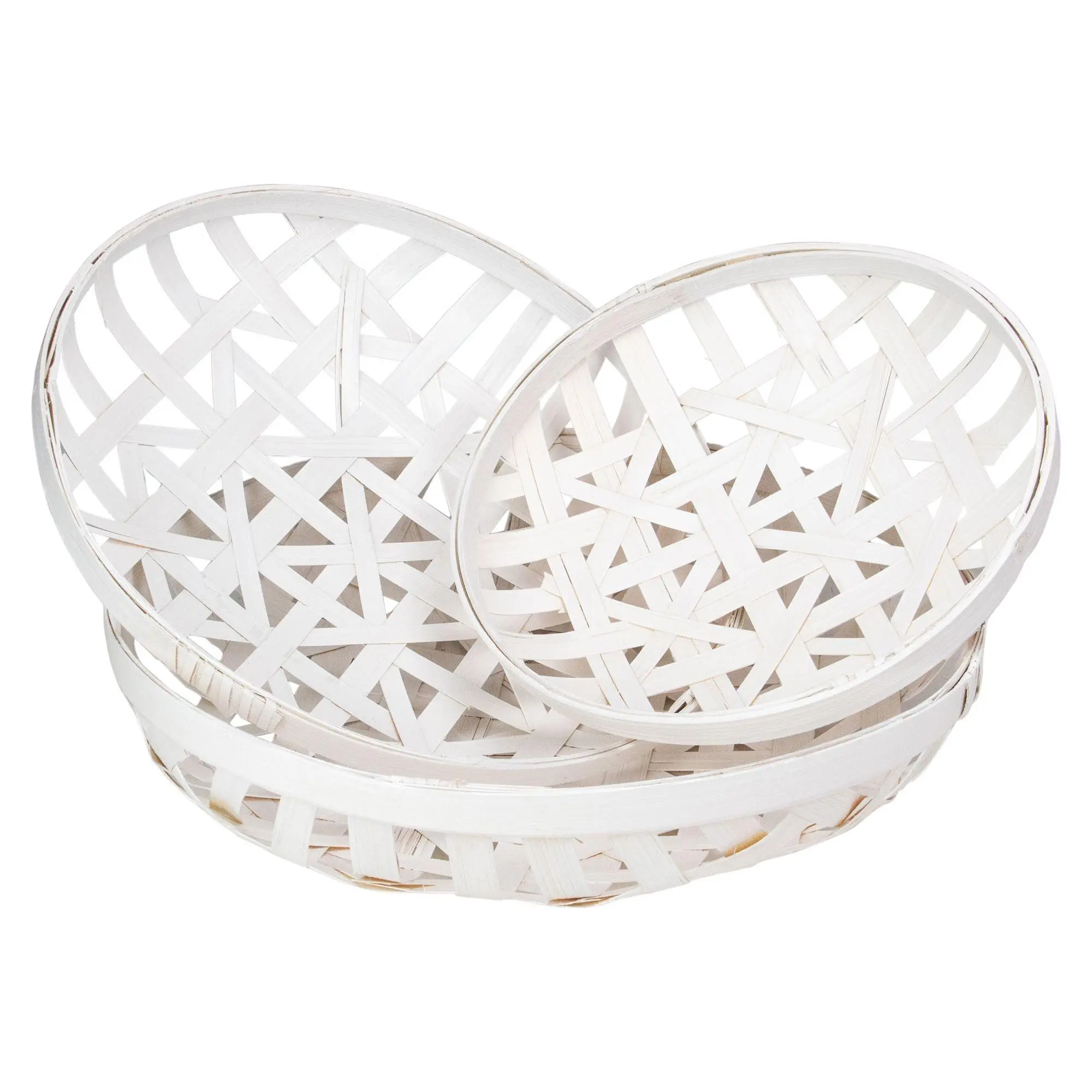 Northlight Set of 3 Round Tobacco Tabletop Bask ets