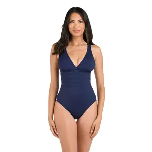 Island Goddess Multi-Strap Cross-Back One Piece - Indigo