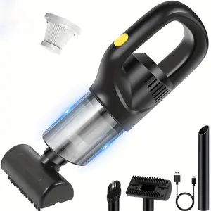 Handheld Cordless Car Vacuum Cleaner, Car Handheld Vacuum Cleaner, Strong Suction, Portable, With 3 Suction Heads