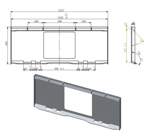 72" Hydraulic Snow Blower for Skid Steer - Blast Away Snow & Debris