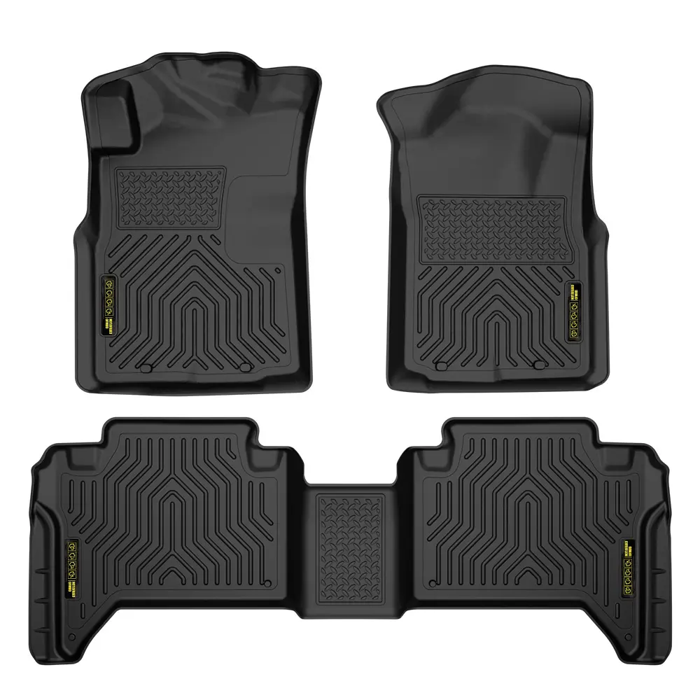 G-PLUS Custom Fit Automotive Floor Mats Cars Accessories Fit For Toyota Tacoma 05-25 Double Cab Truck, High Durability All-Weather TPE Rubber Liners, Anti-Slip Spill Guard Car Interior Truck Accessories