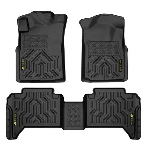G-PLUS Custom Fit Automotive Floor Mats Cars Accessories Fit For Toyota Tacoma 05-25 Double Cab Truck, High Durability All-Weather TPE Rubber Liners, Anti-Slip Spill Guard Car Interior Truck Accessories
