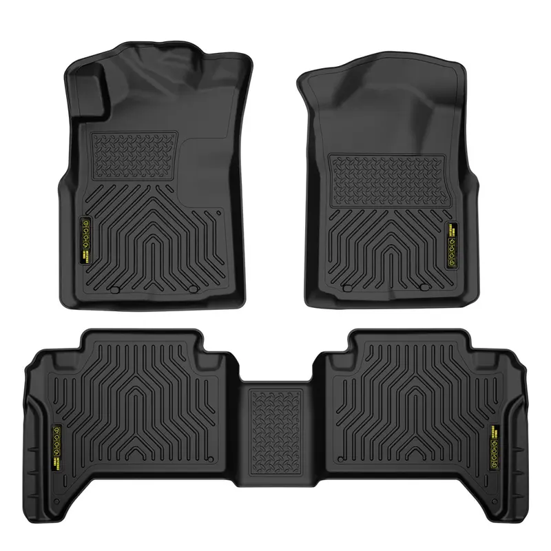 G-PLUS Custom Fit Automotive Floor Mats Cars Accessories Fit For Toyota Tacoma 05-25 Double Cab Truck, High Durability All-Weather TPE Rubber Liners, Anti-Slip Spill Guard Car Interior Truck Accessories