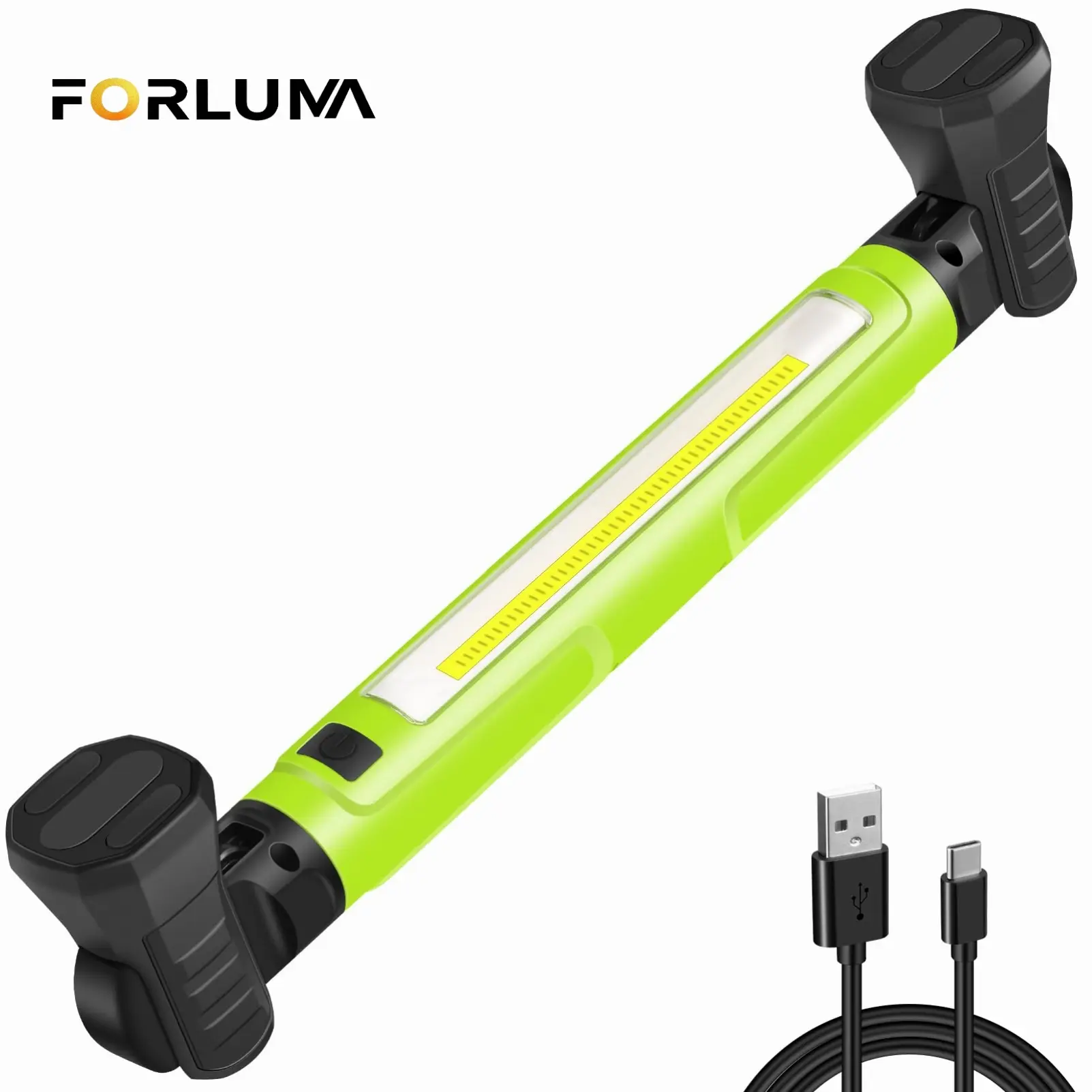 ForLuma Upgraded 3000LM Work Light 1Pic, 5200mAh Rechargeable Underhood Light with Magnetic Base, Enhanced Hooks & Silicone-Protected Magnets, Premium Material, Perfect Gift