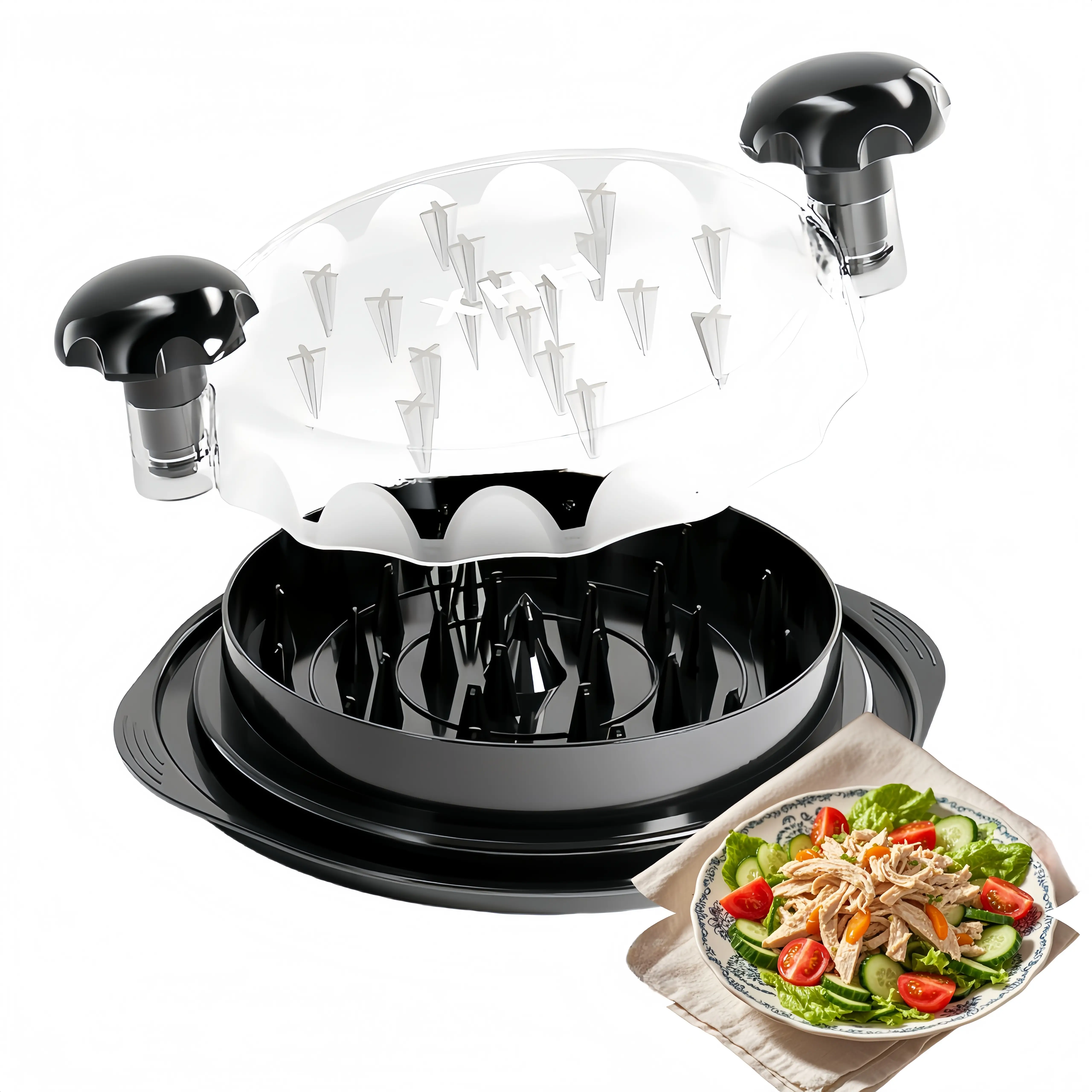 Triturador de pollo - Chicken Shredder Tool Twist Large Stable Anti-Slip BPA Free Meat Shredder Tool Twist Ergonomic Handle Meat Grinder Dishwasher-sa