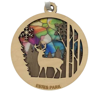 Deer Light Catcher Estes Park Ornament