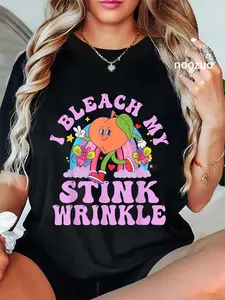 100% Cotton Unisex I Bleach My Stink Wrinkle Funny Adults Gag Humor Sarcastic T-Shirt