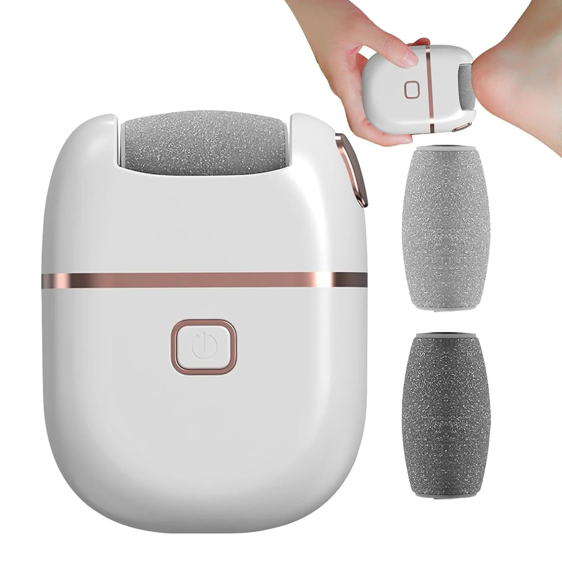 Electric Foot File - 1 Set Exfoliating Foot Callus Remover  with 2 Replacement Grinding Heads   for Women & Men, Professional Foot Care Tool, Ideal for Nail Care