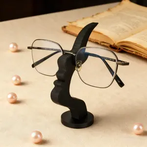 Modern Arc Eyeglasses Frame, Elegant Side Glasses Stand, Minimalist Design, Protects Eyeglass Case, Ideal for Desk or Bedside Table