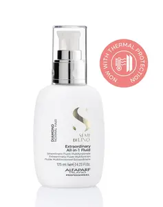 Semi di Lino Diamond All-in-1 Haircare Serum - Silky Formula with Thermal Protection, UV Protection, Haircare Daily Edges Control, Natural Shine Strength for Color & Chemically Treated Hair