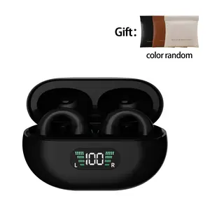 SummerWins Wireless Earbuds with LED power screen display, Bluetooth Bone Conduction Earphones Long Lasting Headset with Wireless Digital Charging Case & Built-in Stereo Mic for Android iOS