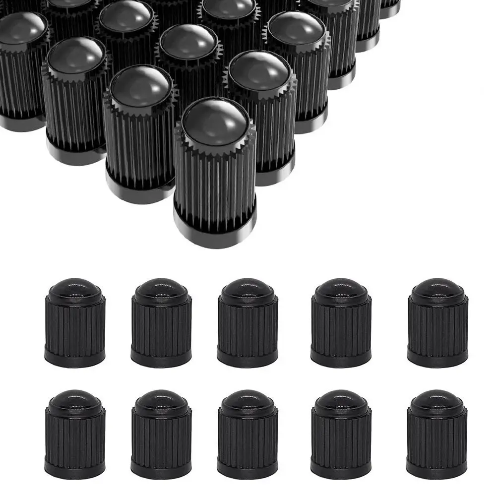100-Pack Plastic Tire Caps - Motorcycle Accessories, Bike Protectors, Seals Valves, Prevents Air Leaks, Standard Fit for Cars, SUVs
