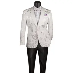 "Fusion" White Tuxedo Jacket (Separates)