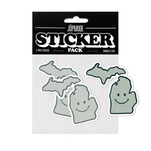 3-Pack Michigan Smiley Sticker