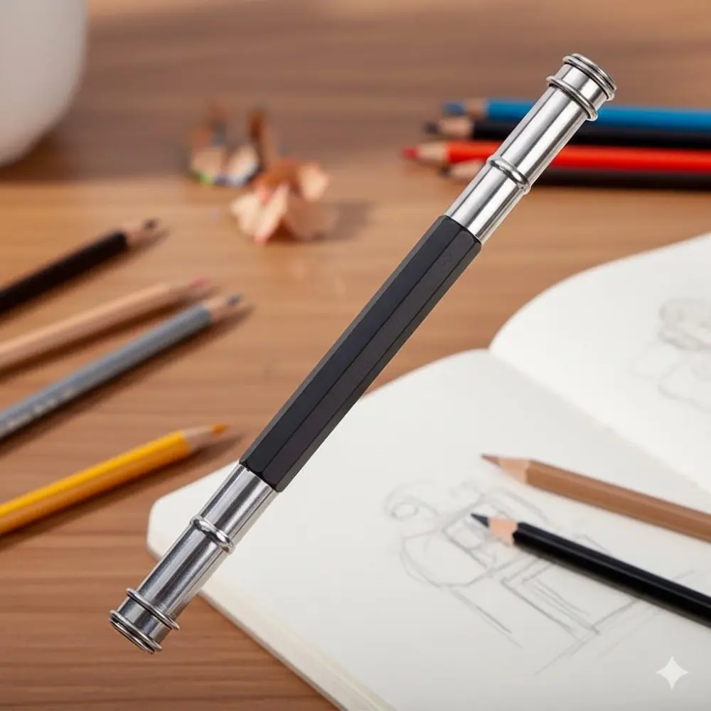 3 pcs Art Student Dual-Head Adjustable Pencil Extender, Non-Slip Grip Design, Multi-Gauge Compatible, Portable Drawing Tool Set