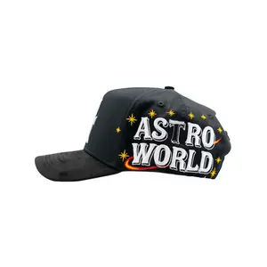 ESTRELLA HATS ASTRO WORLD  SNAPBACK BLACK HAT EHLAASTRO BLK