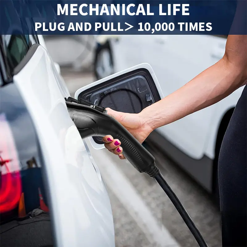 EV portable electric vehicle charger, 40A charging station, compatible with 110V/240V level 1 and 2, indoor/outdoor EVSE, 25 foot cable level 2 EV charger, ready to charge, portable