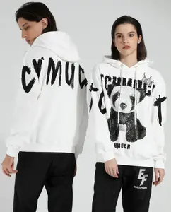 TCH—Light Luxury, Panda Hoodie, Rhinestone Design