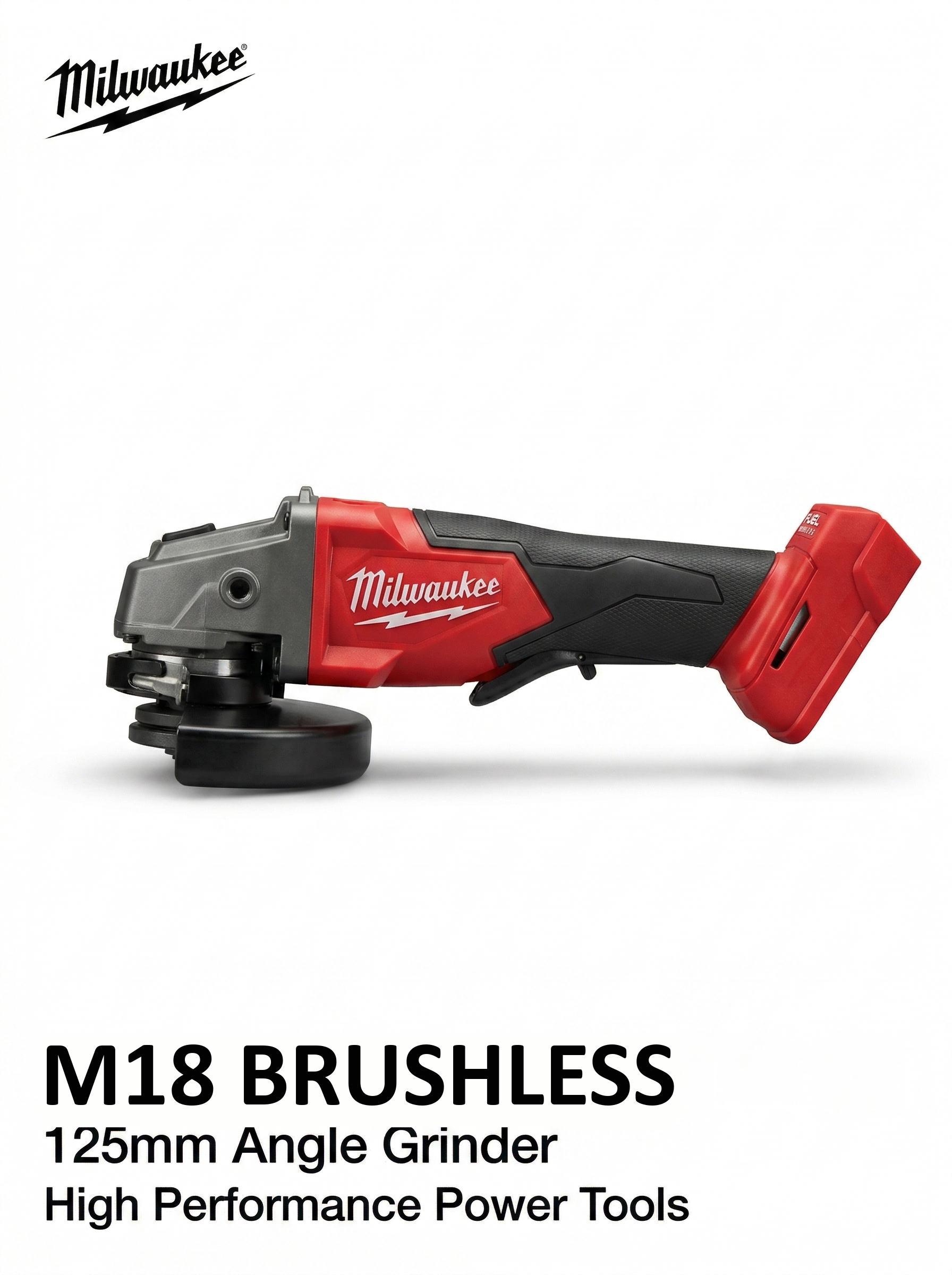 Milwaukee 18V 125mm Brushless Angle Grinder for Metal Cutting Tasks
