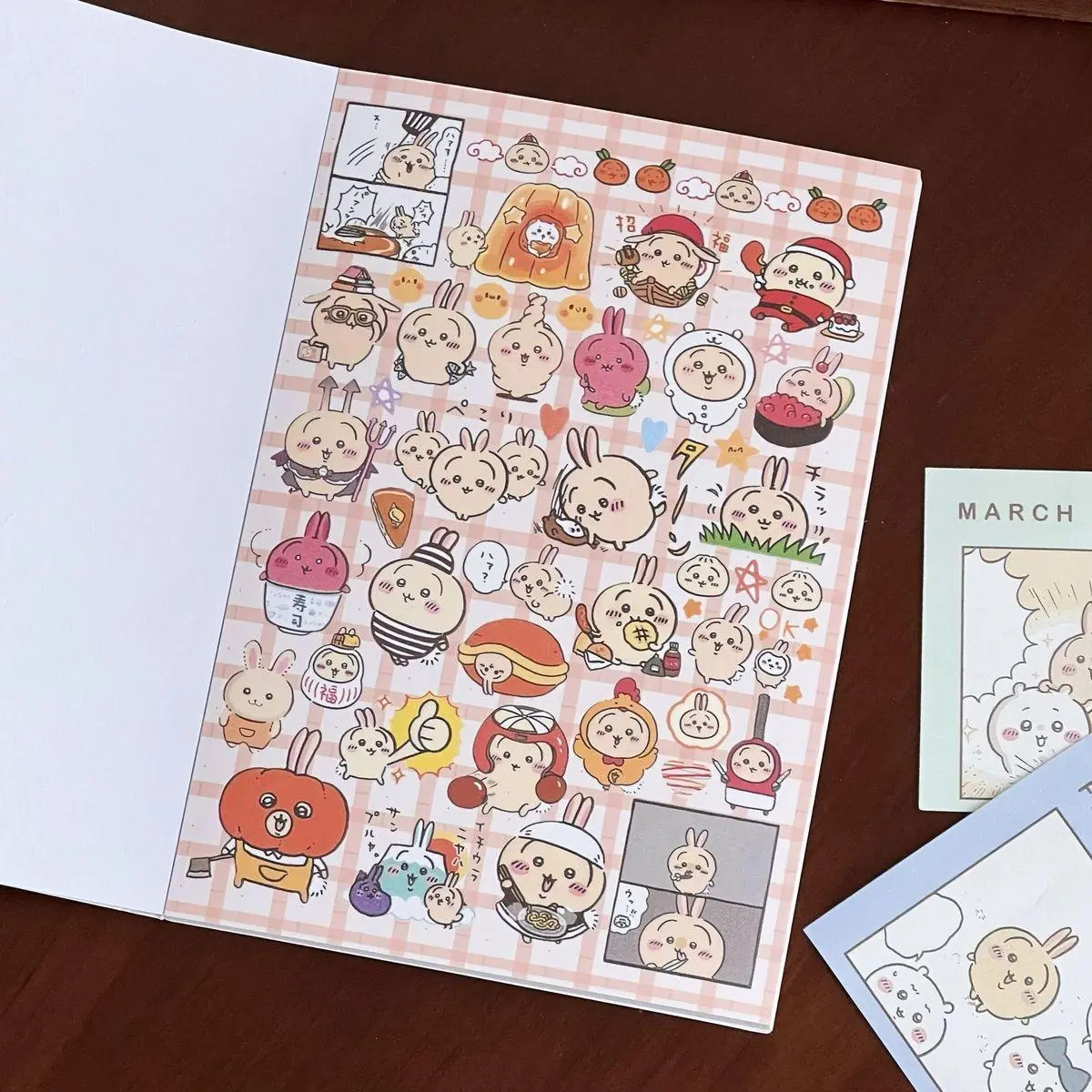 Chiikawa Cute Sticker Book Hachiware Usagi Kawaii Decals Journal Scrapbook DIY Decor Cartoon Anime Stickers for Girls Daily Use