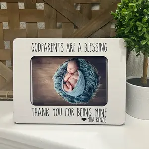 Baptism Gift for Godparents Godparents Picture Frame Personalized Frame Baptism Gift Godparents Are A Blessing From Godchild Godson Goddaughter room decor