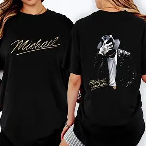 100 Percent Cotton Casual Streetwear Style T-Shirt Michael Jackson Dance Pose And Signature Design Summer Wear Gift For Music Fans And Fashion Lovers # Michael Jackson # Jaafar Jackson # biopic # music legend