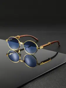 Men's Metal Oval Frame Glasses, Stylish Trendy Frames Eyewear for Men, Durable and Lightweight Design, Perfect for Daily Wear, Fashion Accessory