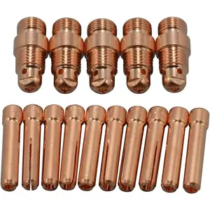 RIVERWELD TIG Stubby Collet Bodies 17CB20 10N24S 3/32" & 2.4mm Assorted size kit for PTA DB SR WP 17 18 26 TIG Welding Torch 15pcs