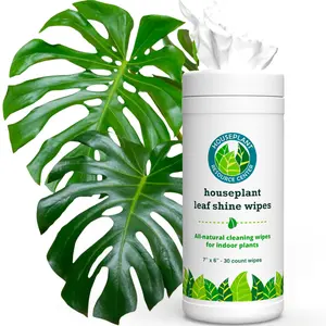 Leaf Cleaner Wipes for House Plants – Natural Leaf Polish, Gloss, and Shine | 30 count