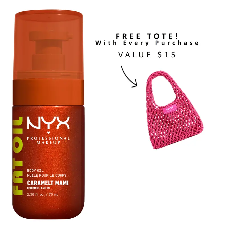[NEW] Caramelt Mami Fat Oil Scented Body Oil, 24H Hydration, 4 Glowy Finishes, NYX Professional Makeup