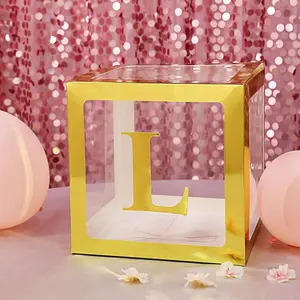 4 Pack 5" Metallic Gold Alphabet Stickers Banner, Customizable Stick on Gold Letters - L