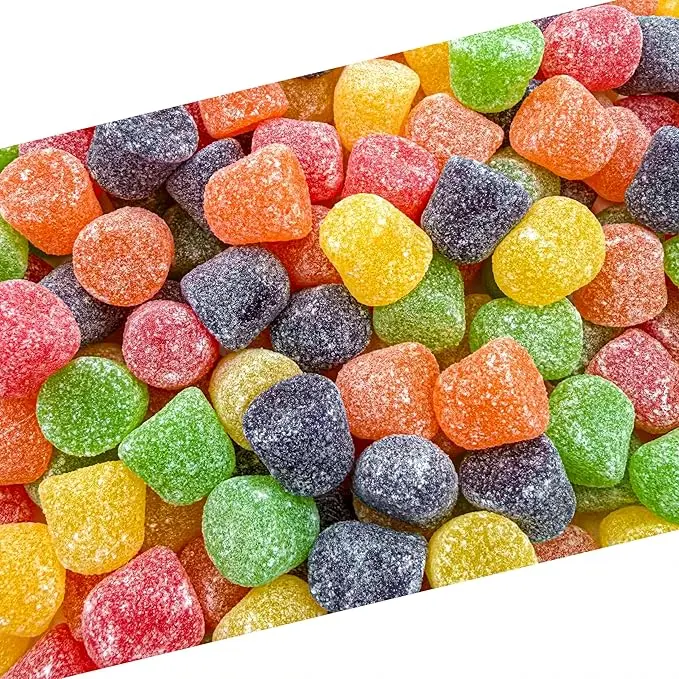 Gum Drops Jelly Candy, Assorted Fruit Flavors 1 lb Bulk Bag Soft & Chewy Gummy Candy Strawberry Orange Grape Lime & Pineapple Old Fashioned Candy for Parties Candy Buffets Snacking & Holidays