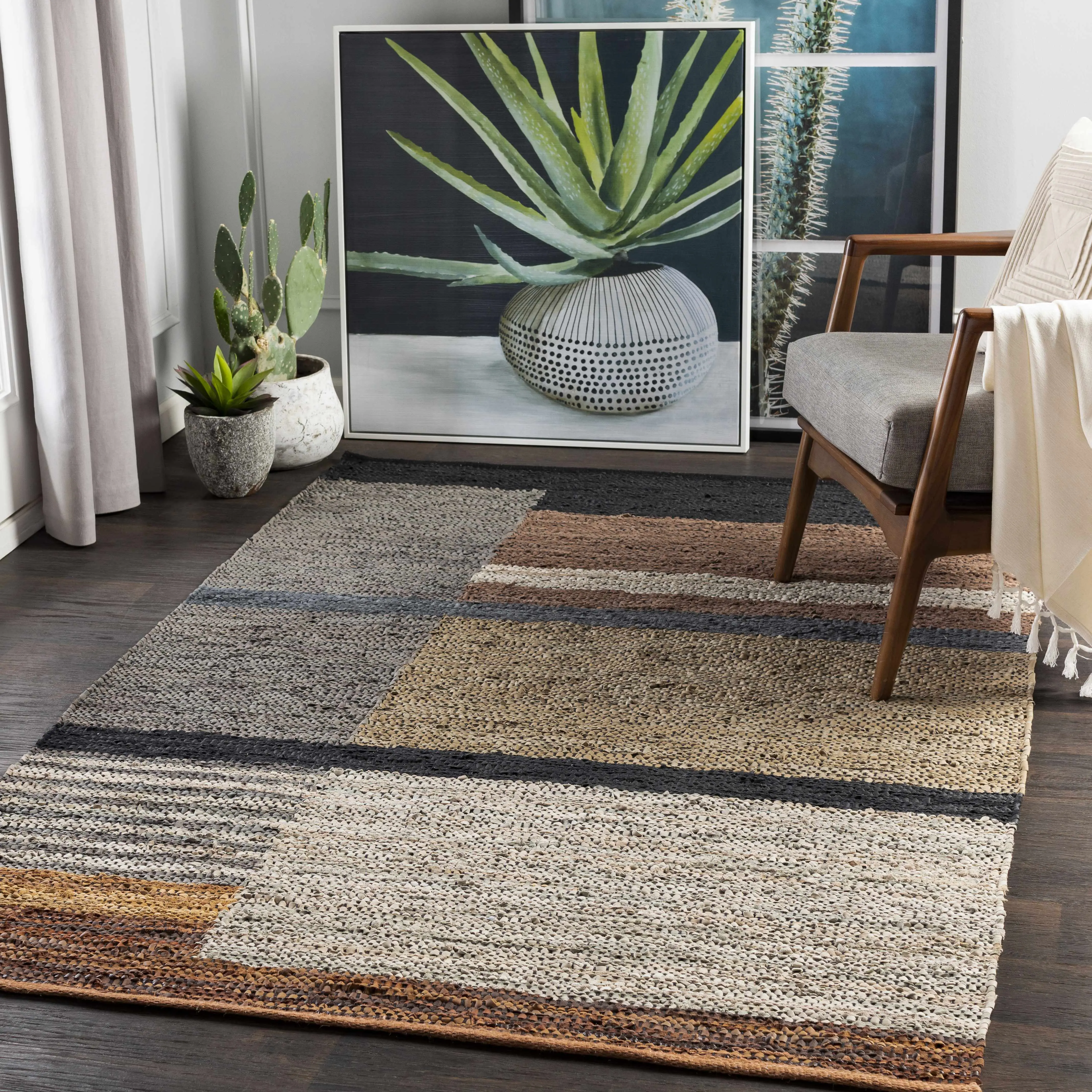Lyndoch Leather Patchwork Rug