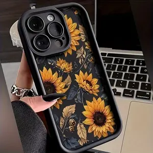 Sunflower Case for iPhone 17 Air 16 15 14 Pro Max 13 12 11 XR XS Plus Shockproof Full Camera Protection Durable slim Silicone Cover