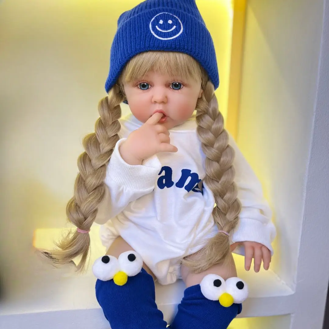 GUESSBELLY 24inch Soft Vinyl Reborn Doll 60cm Lifelike Princess (Soft Vinyl Limb, Cloth Body) Newborn Baby Toddler Girl Lovely Birthday Gift Dress Up Toy