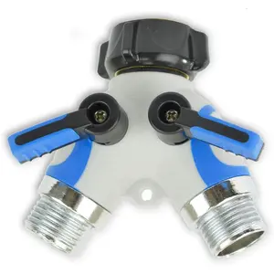 Two Way Shutoff Valve Garden Hose Splitter