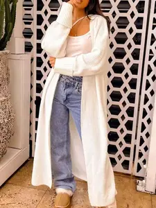 Women's Oversized Sweater, Casual Plain Long Sleeve Knitwear, Soft Warm Autumn Winter Fashion, Spring & Fall Clothing