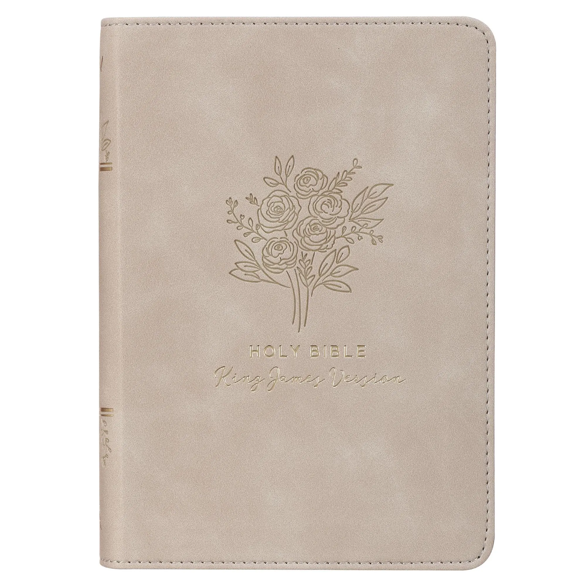 KJV Bible Compact Faux Leather Taupe -- Christian Art Gifts - Bible