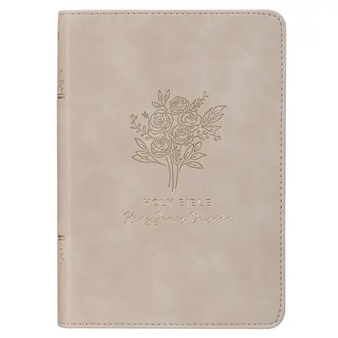 KJV Bible Compact Faux Leather Taupe -- Christian Art Gifts - Bible