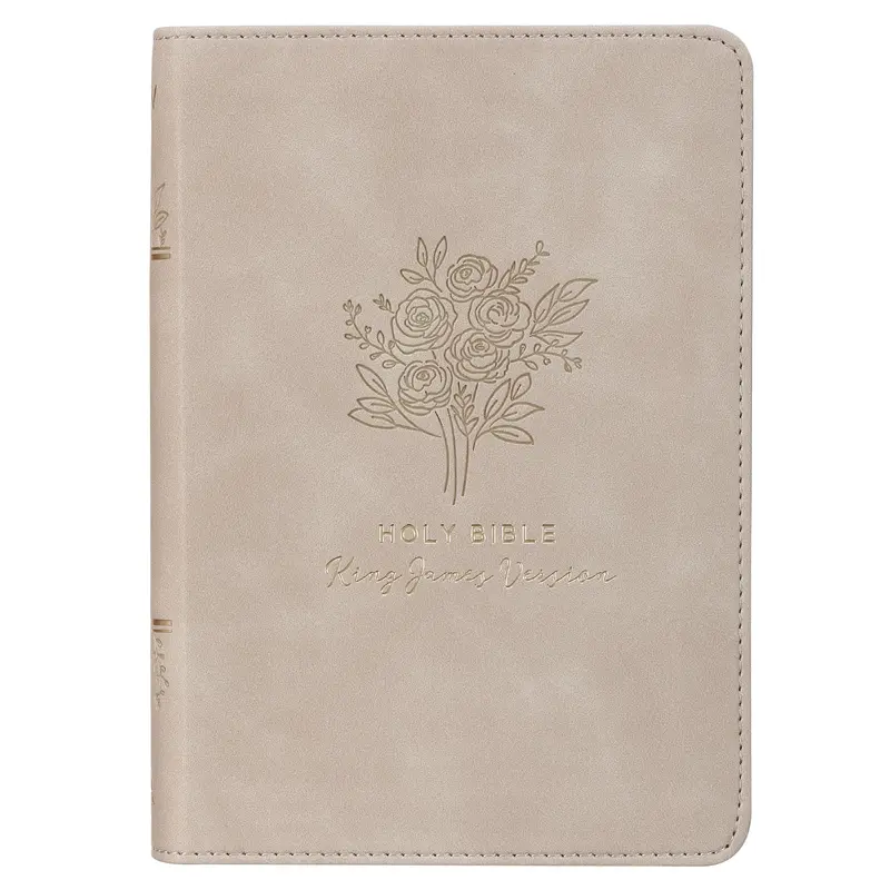 KJV Bible Compact Faux Leather Taupe -- Christian Art Gifts - Bible